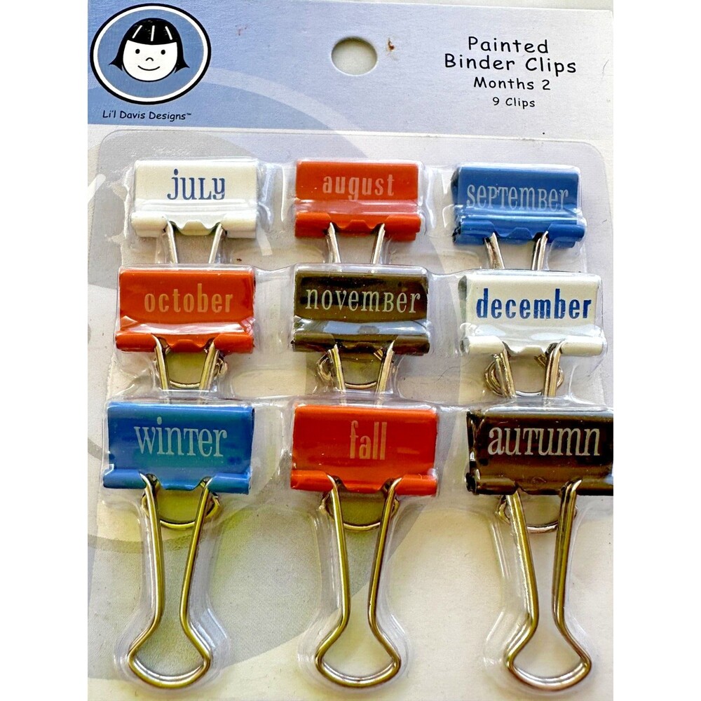 NEW Lot of 4 Scrapbook Embellishments & Clips- Christmas Winter & Months of Year - Picture 12 of 15